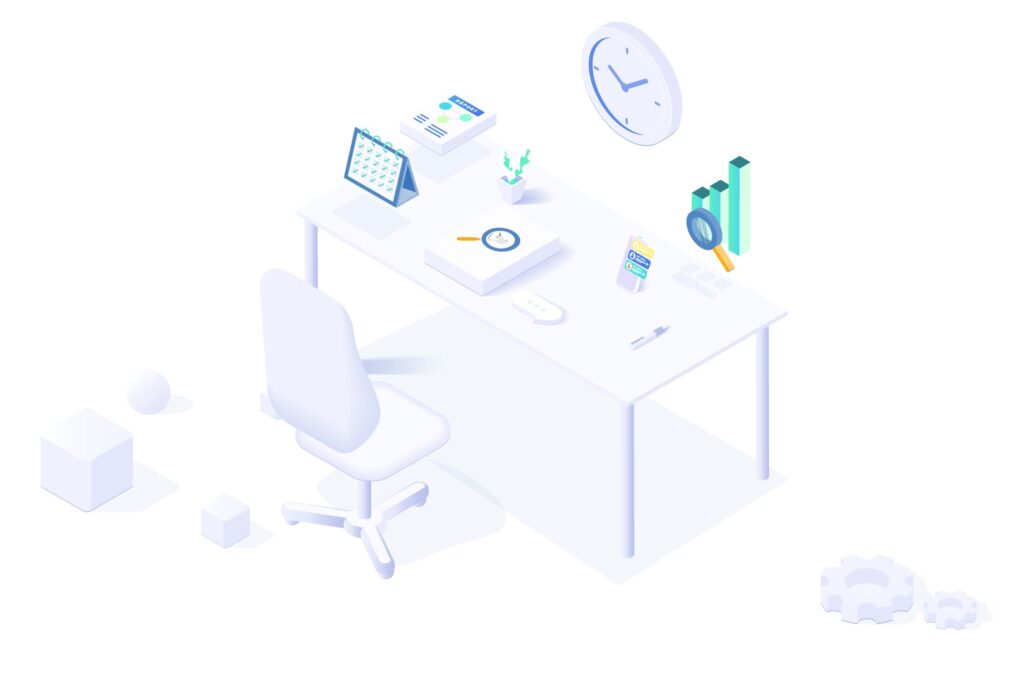 jsparrow illustration clean and modern office table